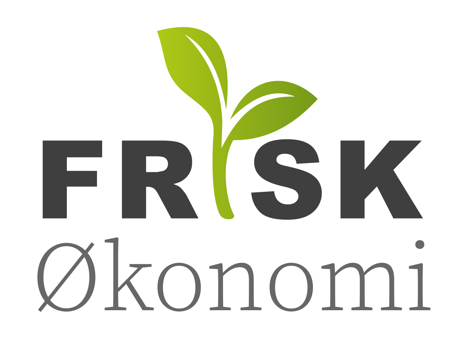 Frisk økonomi logo, svart med gradient